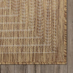 Adiva Rugs Outdoor Indoor Area Rug, Weather Resistant, Easy to Clean, Stain Resistant Floor Mat for Dining Room, Backyard, Deck, Patio (Wooden, 8' x 10')