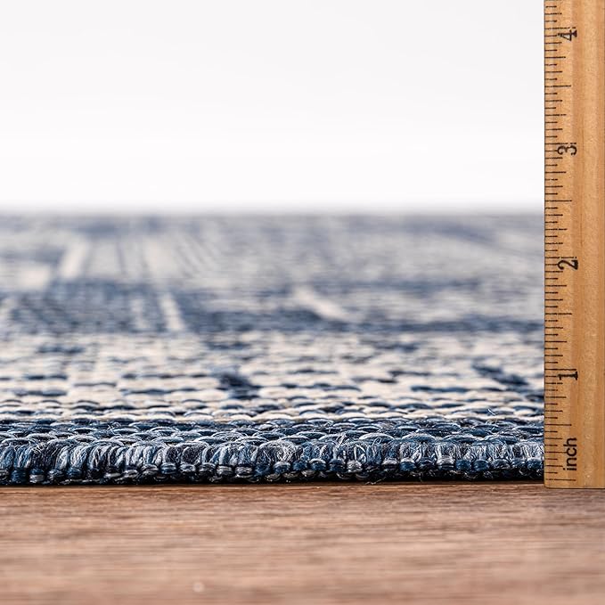 Keen Home Design Terrace Outdoor Area Rug - 5x8 Washable Indoor/Outdoor Rug for Patio, Kitchen, Balcony, Beach, Garden, Deck and Porch, Size: 5'3"x7'7"