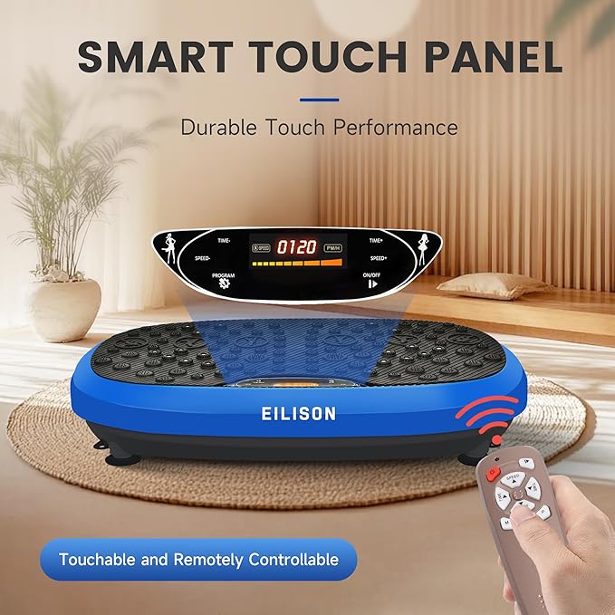 EILISON FitMax 3D XL Vibration Plate Exercise Machine - Whole Body Workout Vibration Platform w/Loop Bands - Lymphatic Drainage Machine for Weight Loss, Shaping, Wellness, Recovery