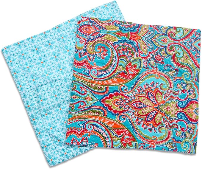 NEWLAKE European Gorgeous Floral Style Cotton Throw Pillow Covers (2 Pieces, 18X18 Inch)