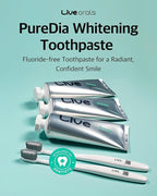 Live Orals Whitening Toothpaste 80g - Fluoride-Free Stain Removal, Strengthens Enamel, Natural Ingredients, Fresh Mint Flavor