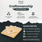 Gold Case Throw Blanket for Couch – 100% Recycled Turkish Cotton Blankets & Throws – Elegant Decorative Throw Blankets for Living Room Sofa – Woven Throws for Couch – Retro Mustard – 50x60