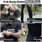 The Therapeutic Mini Massage Pistol with Portable Carrying Case, 4 Massage Speeds, 6 Colors | Fast USB Type C Charging | Massage Tool for Pain Relief | Stylish and Powerful Massage Gun
