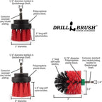 Drillbrush Headstone Cleaning Supplies - Outdoor Power Brush - Fountain Cleaner Tool - Deck Scrubbing Tool - Patio Cleaning Brush - Concrete Garage Floor Cleaner - Granite Scrubber Kit for Drill
