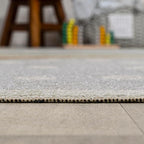 JONATHAN Y Machine-Washable Gray/Ivory/Yellow Indoor Area Rug, 4x6, Minha Rainbow Dots, Kids & Novelty, Casual, Classic, Bedroom, Kitchen, Living Room, Easy-Cleaning, Non-Shedding (KDW102A-4)