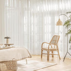 FMFUNCTEX Linen Sheer Curtains for Living Room, Beige Curtains 90 inches Long for Bedroom, Natural Flax Blend Window Draperies for Farmhouse Curtain, Rod Pocket 2 Panels
