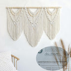 Achart Macrame Wall Hanging Large- Boho Wall Decor- large wall art- Wall Decor Living Room- Macrame Tapestry Boho Decor for Bedroom (Beige-V)