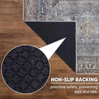 Keen Home Design 2x12 Rug - Machine Washable Runner Rug with Non-Slip Backing, Ideal for Hallway, Entryway, Kitchen, Laundry Room - Vintage, Easy Clean, Durable, Low Pile - (2'6" x 12')