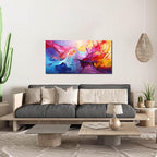 GUGIKA Abstract Wall Art for Living Room, Colorful Canvas Wall-Art for Bedroom, Print Paintings, Size 20x40 Inches