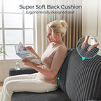 LINSY HOME Loveseat Sofa with Pull Out Couch: 2-in-1 Convertible 2 Seater Sofa Chaise with USB Charging & Cup Holders, Comfy Plush Corduroy Love Seat for Small Spaces Living Room Apartment, Grey