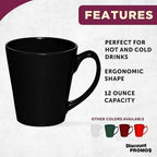 DISCOUNT PROMOS Glossy Ceramic Latte Coffee Mug 12 oz. Set of 10, Bulk Pack - Perfect for Tea, Espresso, Cappuccino, Hot Cocoa - Black