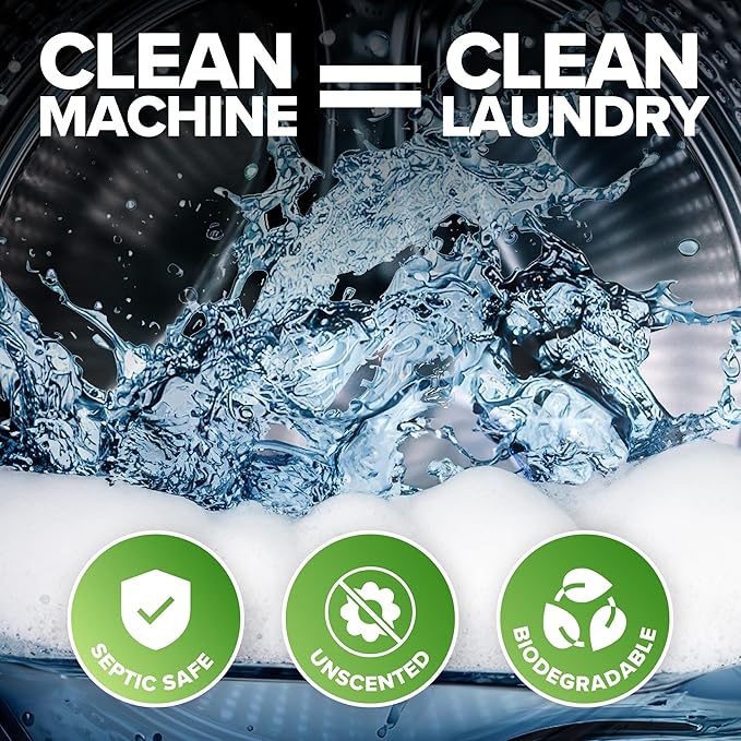 Heavy Duty Washing Machine Cleaner Descaler Tablets - Deep Cleaning for Front Load, Top Load Washer, HE (6 XL Tablets - 6 Months Supply)