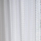 Sutuo Home Boho Sheer Curtain 108 Inches Long, Crochet Lace with Bohemian Hollow Knitted Handmade Tassels,Vintage Farmhouse Window Treatment for Bedroom, Rod Pocket, 1 Panel 59" W x 108" L, White