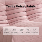 Big Bean Bag Chairs for Adults, 3 Seater Large Bean Bag Sofa, Fireside Chair Lazy Sofa Chair with High Density Comfortable Foam, Modern Bean Bag for Living Room, Bedroom, Office (Pink)