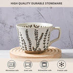 Ceramic Coffee Mug, 12 oz Novelty Unique Teacup with Large Handle, Stoneware Cup for Tea Mocha Latte Cappuccino Espresso (Butterfly)