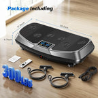 MERACH Vibration Plate Exercise Machine, 3D & 4D Vibration Plate with 2 Tension Ropes LED Display, Whole Body Vibration Platform for Women Men, Exercise Equipment for Home