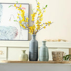 Ceramic Vase Set of 3, Rustic Neutral Vases Home Decor Farmhouse Decorative Flower Vase Modern Boho Pampass Vases for Table Mantel Entryway Shelf Living Room Kitchen Bathroom - Multicolor