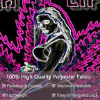 ADDWel Blacklight Tapestry for Bedroom, Tapestry Glow In The Dark, UV Reactive Black Light Posters Wall Hanging for Bedroom Dorm Living Room Backdrop Decor