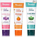 Himalaya Botanique Kids Toothpaste with Xylitol, Variety Pack of Bubble Gum, Orange & Cool Mint - Fluoride Free Toothpaste - Vegan, Gluten Free, No Artificial Flavors or Colors, 4 oz (Pack of 3)