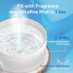ASAKUKI 500ml Premium, Essential Oil Diffuser with Remote Control, 5 in 1 Ultrasonic Aromatherapy Fragrant Oil Humidifier Vaporizer, Timer and Auto-Off Switch Brown