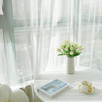 Mandy's Artificial Tulips 20 Stems White with 3pcs White Baby's Breath PU Faux Flowers for Wedding Home Decor 13.5 Inch