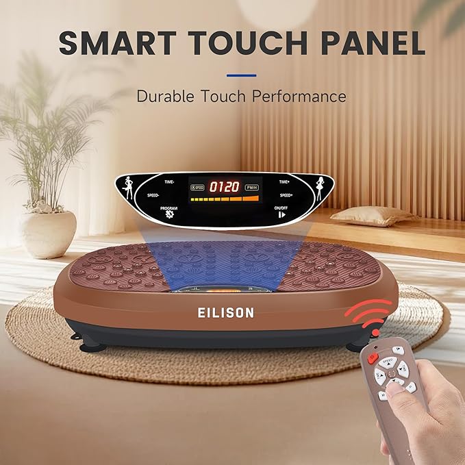 EILISON FitMax 3D XL Vibration Plate Exercise Machine - Whole Body Workout Vibration Platform w/Loop Bands - Lymphatic Drainage Machine for Weight Loss, Shaping, Wellness, Recovery