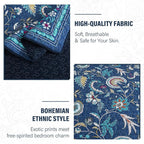 NEWLAKE Quilt Set King Size, Bedspread Sets Blue Botanical Floral Patterns, Reversible Quilt Bedding Set Lightweight and Breathable for All Seasons, Soft Quilted Bedspread with 2 Pillow Shams
