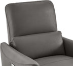 CHITA Power Recliner Chair Swivel Glider, FSC Certified Upholstered Faux Leather Living Room Nursery Reclining Sofa Chair with Lumbar Support, Charcoal