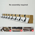 SKOLOO 43-Inch White Wood Coat Rack Wall Mount with 8 Triple Hooks - Ideal for Family Entrances, Classrooms, and Pet Supplies Storage - Perfect Coat Hooks for Wall, Pack of 2