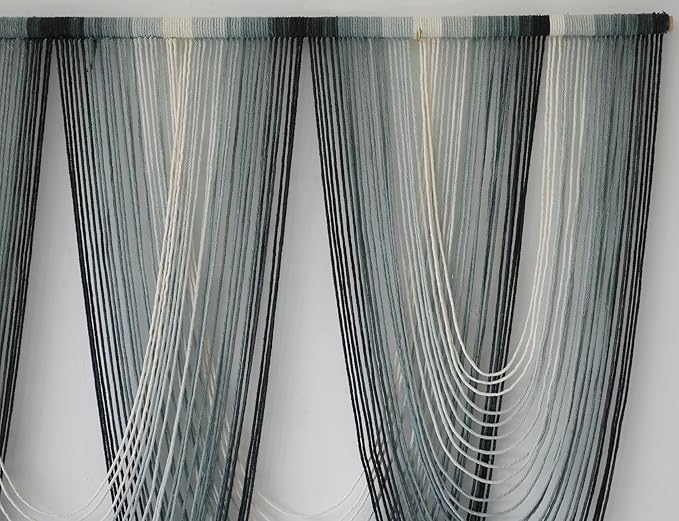IOWER Large Macrame Wall Hanging Dip-Dyed Macrame Wall Decor Boho Wall Decor Craftsmanship Fiber Art 57" W x 41" L