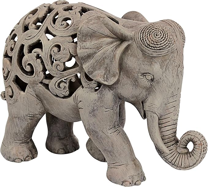 Design Toscano Anjan the Elephant Jali Sculpture