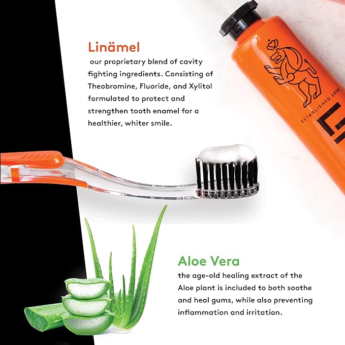 LINHART Whitening Toothpaste – Teeth Whitening, Enamel Strengthening Toothpaste with Mint Flavor (2 Pack)