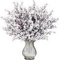 Sggvecsy 10 Pcs Babys Breath Artificial Flowers Gypsophila Bouquets Bulk Real Touch Fake Silk Flowers for Home Wedding DIY Floral Arrangement Kitchen Table Centerpiece Festival Decoration (White)