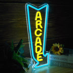 Arcade Neon Sign LED Light Dimmable Gaming Lights for Wall Decor USB Powered Neon Gaming Sign for Game Rooms, Bars and Retro Arcade Decor Gifts for Teenage Boys, Kids