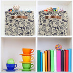 Storage Basket Bin Goth Bats Organizer Collapsible Shelf Basket Cube with Handle for Nursery Bedroom Bathroom