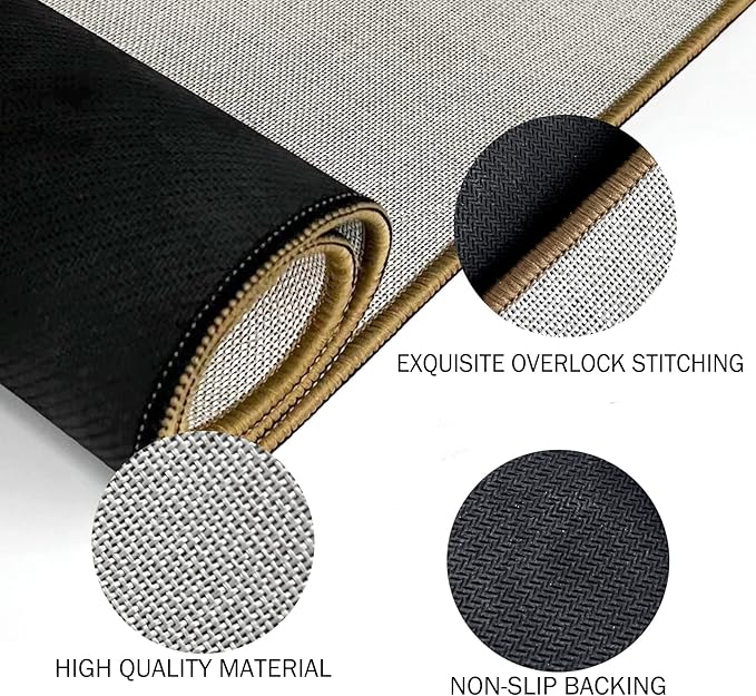Mingnei Hi Bye Cat Welcome Doormat - Door Mat for Home Kitchen Entrance, Funny Black Cat Lover Floor Mat for Indoor/Outdoor Entryway Rug 30x17 (Grey)