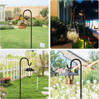 Shepherd Hooks Outdoor 48 Inches for Lanterns Heavy Duty Shepherd Stand Plant Hanger Yard Hooks for Solar Lights,Bird Feeder,Wedding,Mason Jar,Planter Pot,Adjustable Height