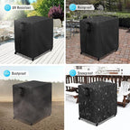 Kingling Outdoor Pizza Oven Table Cover for Ooni Large Table, Waterproof Outdoor Grill Prep Table Cover Pizza Oven Stand Cover - 36''L x 32''W x 31''H(Black)