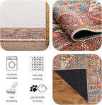 Keen Home Design 2x3 Rug - Machine Washable Entry Rug with Non-Slip Backing, Ideal for Enteryway, Kitchen, Bathroom, Laundry Room - Vintage, Easy Clean, Durable, Low Pile Rug - (2' x 3')