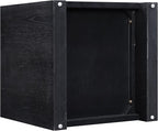 Steve Silver Furniture Aubrey Black End Table, Living Room/Bedroom, Contemporary/Modern Design, Bottom Storage Shelf, Chair Side/Media Table, 24'L x 24" W x 24" H, Black