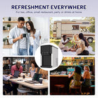 3 in 1 Water Dispenser with Ice Maker, Nugget Ice Maker Countertop, Bullet Ice, Crushed Ice, Water Cooler, 44Lbs/24H, 12 Ice Cube/6Min, Self-Cleaning, 4Lbs Ice Storage, Home, Kitchen, Party, RV