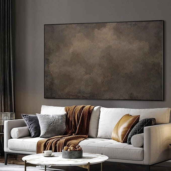 SIGNWIN 46"x72" Extra Large Framed Wall Art Neutral Cloudy Abstract Illustration, Soft Atmospheric Design for Home Living Room Bedroom Decor (Frame Assembly Required)