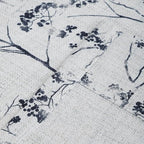 Pinch Pleated Floral Linen Curtains 2 Panels Elegant Light Filtering Privacy Drape,52 Inch Wide by 82 Inch Long Curtains Suitable for Living Rooms and Bedrooms