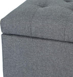 Joveco Storage Ottoman Bench Rectangular Fabric Organization Foot Rest, 24 Inch Modern Tufted Bedroom Foot Stool and Seat for Entryway, Bedroom, Living Room