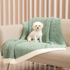Snuggle Sac Green Blanket Twin Size Bedding Blankets, Super Soft Warm Cozy Knit Blankets for Sofa, Bed, Living Room, Heather Green, 60x80 inches,
