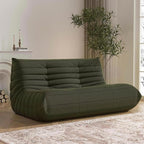 Bean Bag Chair, Loveseat Fireside Chair Bean Bag Sofa Large Bean Bag Chair for Adults, 2 Seater Bean Bag Chairs for Teens with High Density Comfortable Foam, Bean Bag for Living Room, Bedroom (Green)