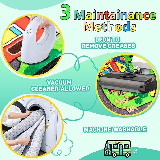 Road Car Rug,City Road Rug for Kids,4x6 Ft Kids Floor Play mat,and Car Carpet Play Mat with Realistic Colors – Perfect for Children and Non-Slip for Classroom,Playroom and Bedroom