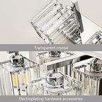 Modern 6-Light Chrome Crystal Bathroom Vanity Light Fixtures