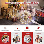 Tangkula Christmas LED Light Balls for Tree (3 Pack), Outside Lighted Sphere with 180 Warm White & 180 Cold White Lights, Holiday Lighted Decorations, Christmas Sphere Balls for Indoor Outdoor Decor