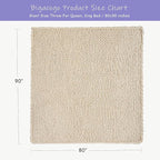 Bigacogo Chunky Knit Throw Blanket for Couch, 80x90 inches, 100% Hand Knitted with Thick Jumbo Chenille Yarn, Cozy Soft Large Rope Knot Cable Crochet Blankets for Sofa Bed Living Room, Beige